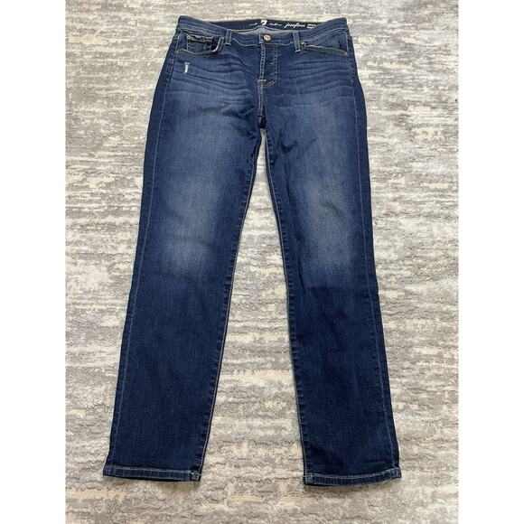 7 For All Mankind Denim - 7 For All Mankind Jeans Josefina Skinny Boyfriend Mid Rise Button Fly Women’s 28